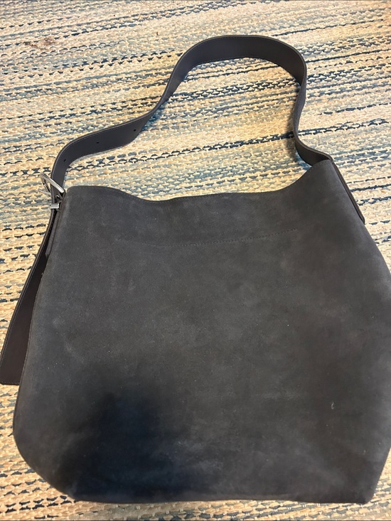 Madewell Handbags - Madewell Black Suede Shoulder Hobo Bag